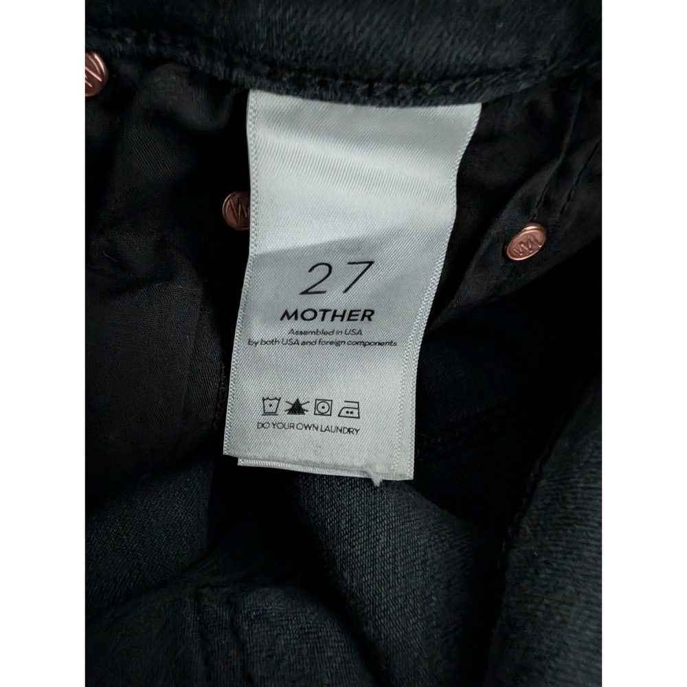Mother The Weekender Fray Jeans Women's 27x31 Black Gray Raw Hem Washed Denim - Picture 16 of 16